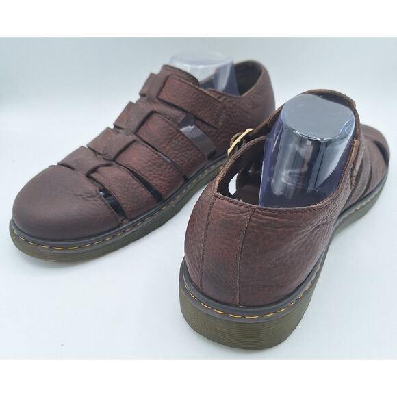 NICE! Dr Martens Fenton Brown Leather Fisherman Buckle Sandals UK 12 US Men 13 - Picture 8 of 16